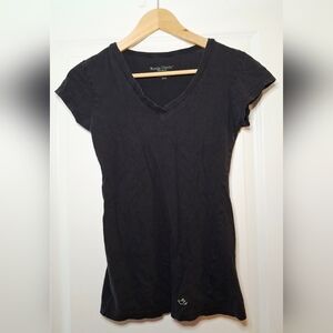 Razzle Dazzle Semi-Sheer V-Neck Tee (S)